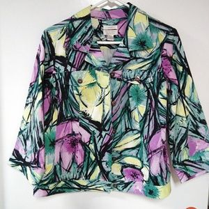 Christopher and Banks Floral Jacket